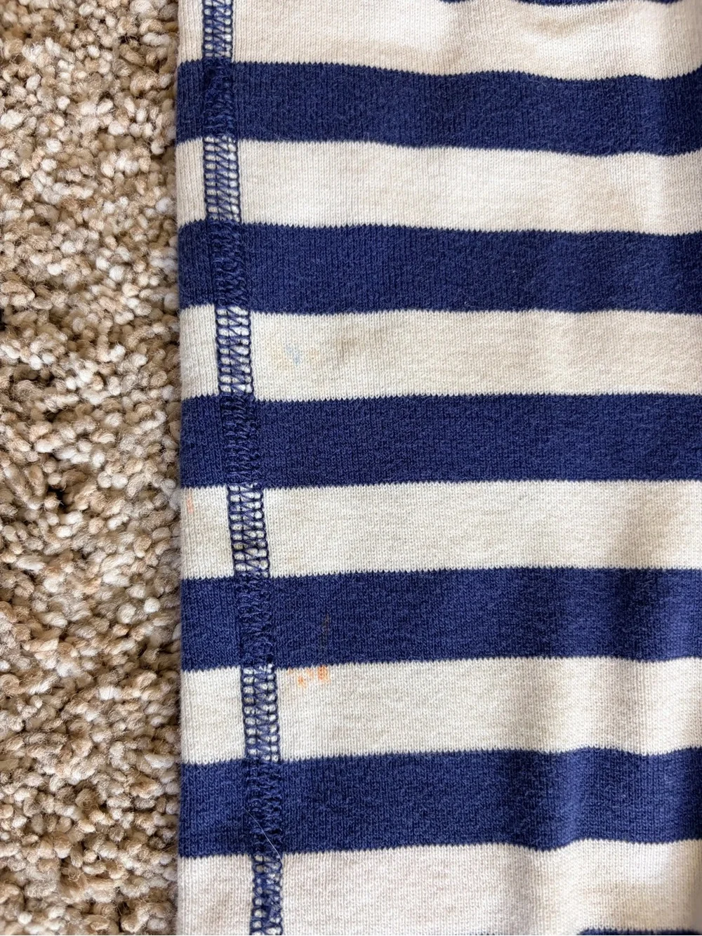 Hanna Andersson Navy & White Striped Short Pajamas Sz 5